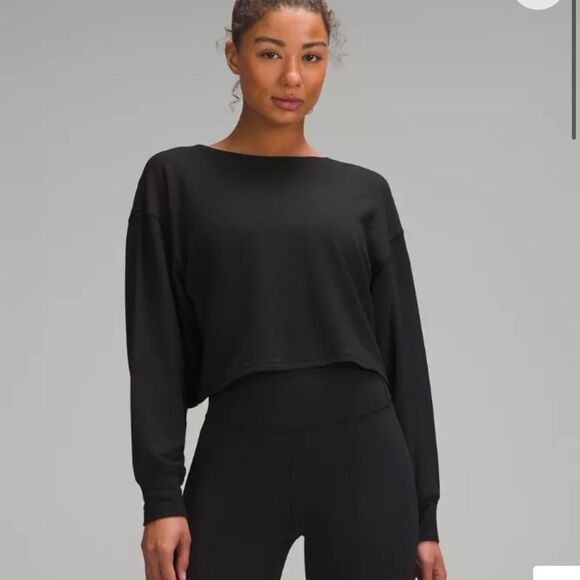 NWT New LULULEMON Front-to-Back Twist-Knot Pullover Reversible Open Back Black 8 - Picture 2 of 6